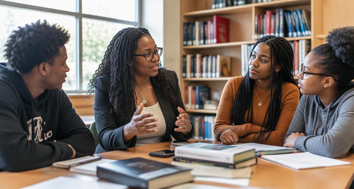 Young scholars in a mentoring session